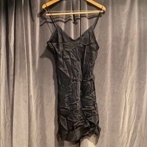 Hard Tail Black Satin Stretch Slipdress